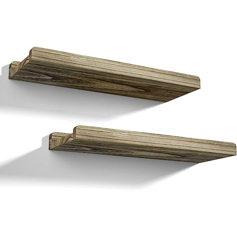2 Piece Floating Shelf, Brown