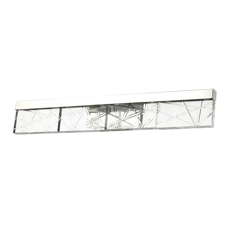 Éclairage à DEL à intensité variable pour meuble-lavabo Lucus, Nickel poli