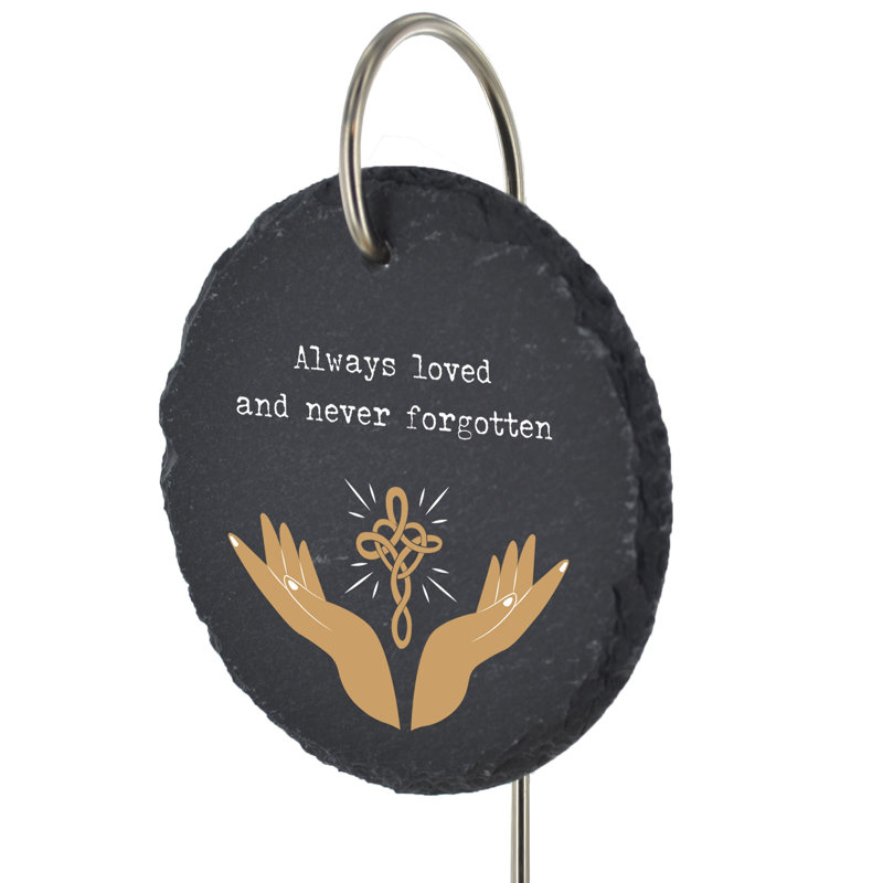 Bleboo Waterproof Slate Circle People Memorial Plaque