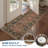 Floral Kitchen Rug – Washable, Non-Slip, Low Pile, Distressed Print for Hallway, Bathroom, Laundry (Beige)-1276744084