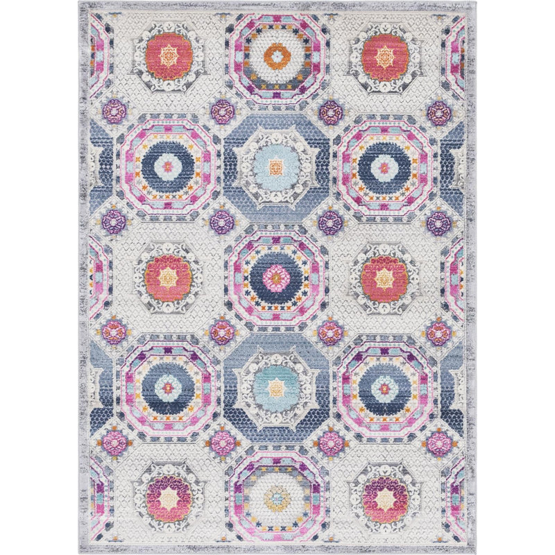 Floral Indoor Rug, Rectangle 4'1" x 5'11"
