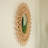 24'' Solana Mirror, Wall-Mounted Bamboo Artistry Circle Mirror With Hemp, Irregular Shape, Suitable For Bathroom, Bedroom, Living Room, Entryway, Etc.