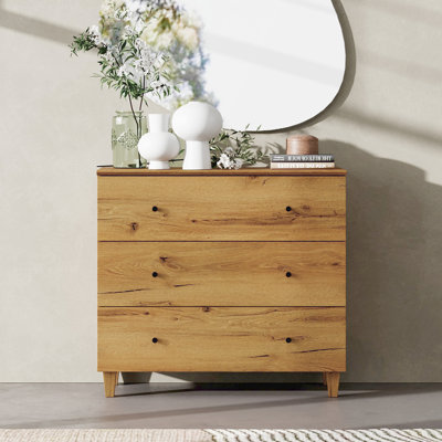 Lysiane 3 Drawer 35.4" W Dresser