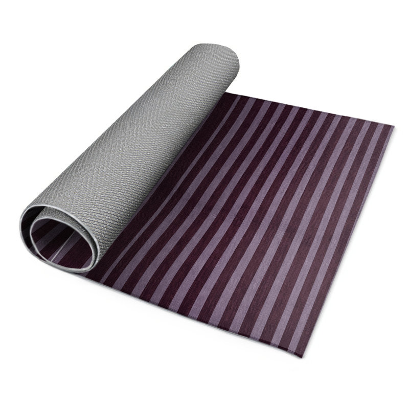 Tapis intérieur / extérieur rouge HorizontalStripes, Rectangulaire 3 pi x 5 pi