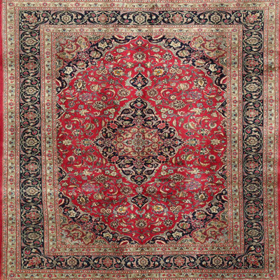 Tapis à motif oriental rouge / brun