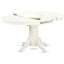 L'ensemble de table de cuisine 5 pièces pour 4 personnes comprend une table de salle à manger ovale en forme de papillon et 4 chaises rembourrées en similicuir flamant rose, lin blanc-421326286-471855434-471855477