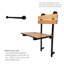 Banc de douche portatif en teck avec barre d'appui 18 po-131438201