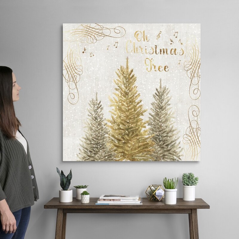 The Holiday Aisle® Oh Christmas Tree Framed On Canvas Painting ...