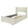 Solid Wood Upholstered Bed with Rectangular Headboard with 2 Drawer Side Storage