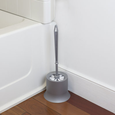 Latitude Run® Plastic Toilet Brush And Holder