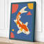 Leaping Koi Geometric - Wrapped Canvas-211670358-211670363
