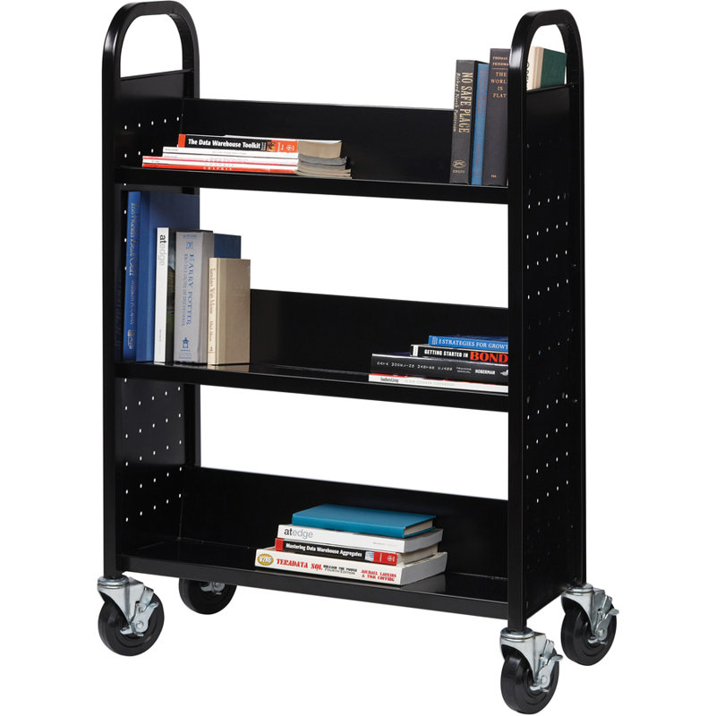 Chariot à livres Borre, Noir, H 46 po x l 32 po x P 14 po