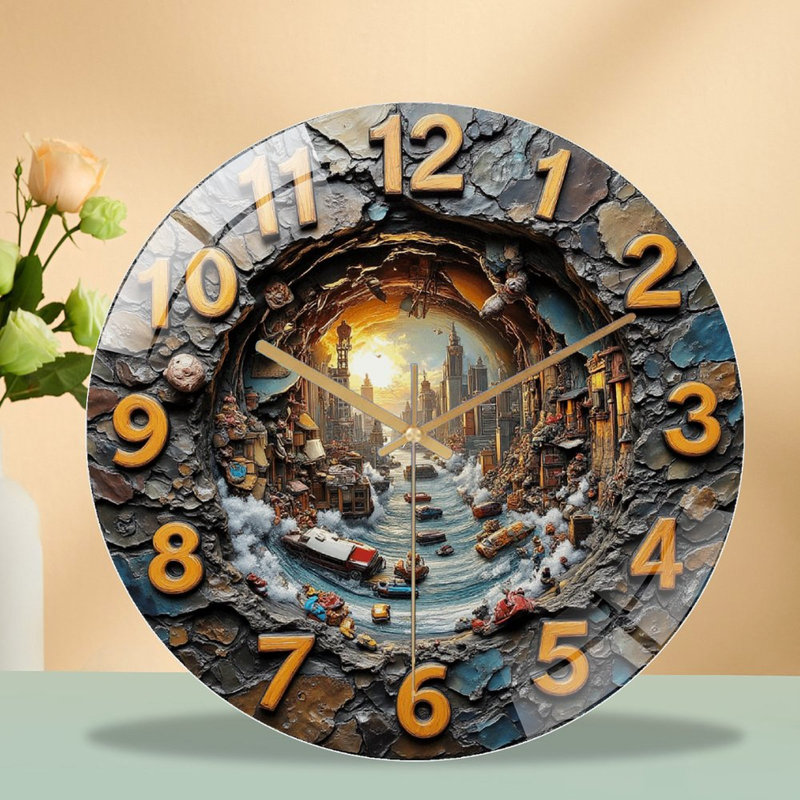 Horloge murale en pierre 12 po