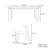 Simple high-end rectangular dining table set-106905098