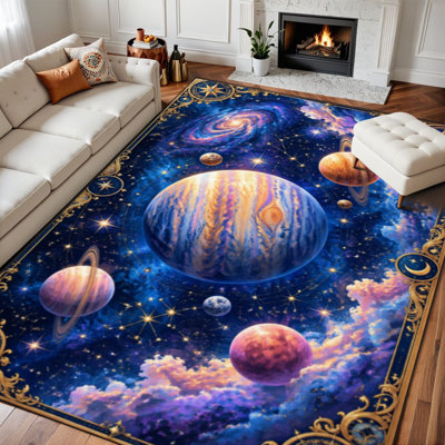 Faux Fur Abstract Rug