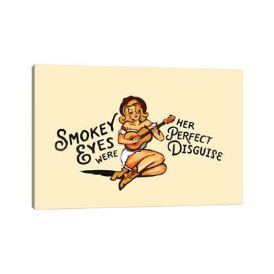 Smokey Eyes Cowgirl by The Whiskey Ginger - Wrapped Canvas Painting