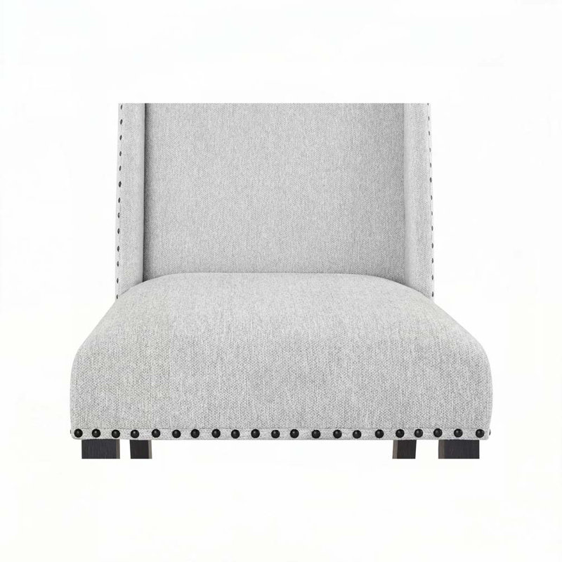 2pc Light Gray Finish Side Chair