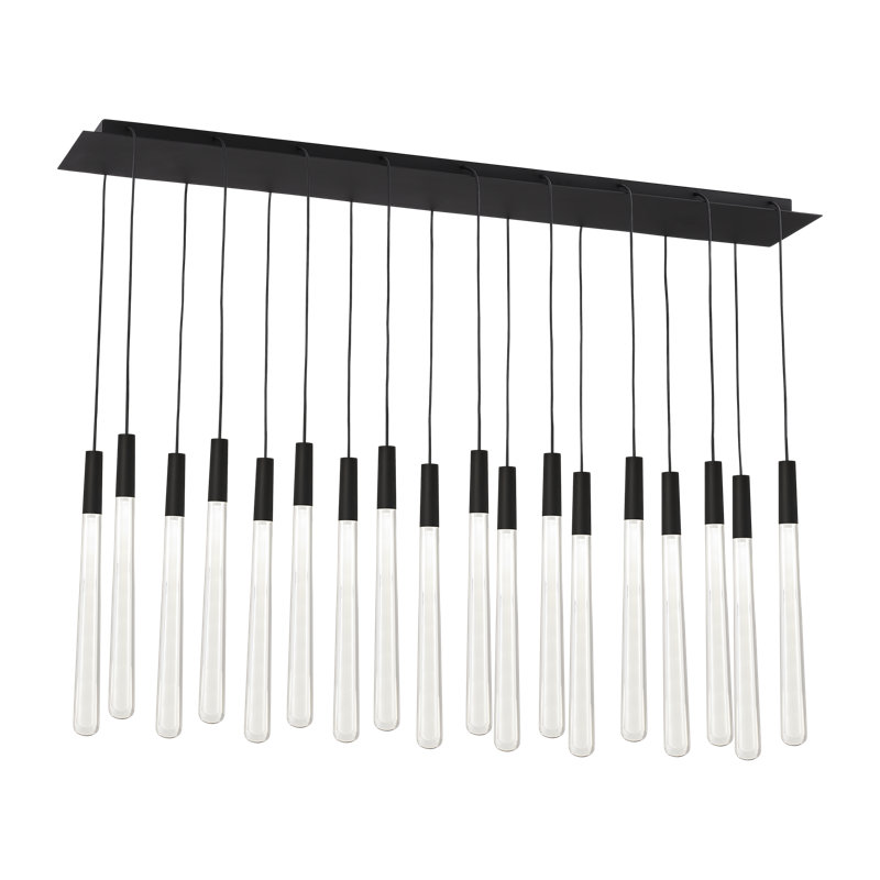 Sean Lavin Pylon 18-light dimmable LED crystal light chandelier, Nightshade Black