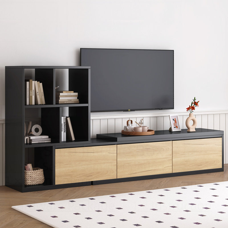 Unfinished TV Stand for TVs up to 88", Black