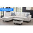 Faux Leather L-Shaped Sectional Left Hand Facing-81407054-87463986