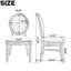 Chaises de salle à manger de style champêtre beige haut de gamme Amando, chaises rembourrées à dossier rond, techniques de tréfilage et de sculpture-1343588443