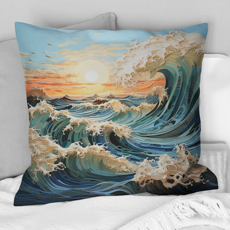 Kinetic Art Kinetic Waves II - Coussin décoratif imprimé Kinetic Art