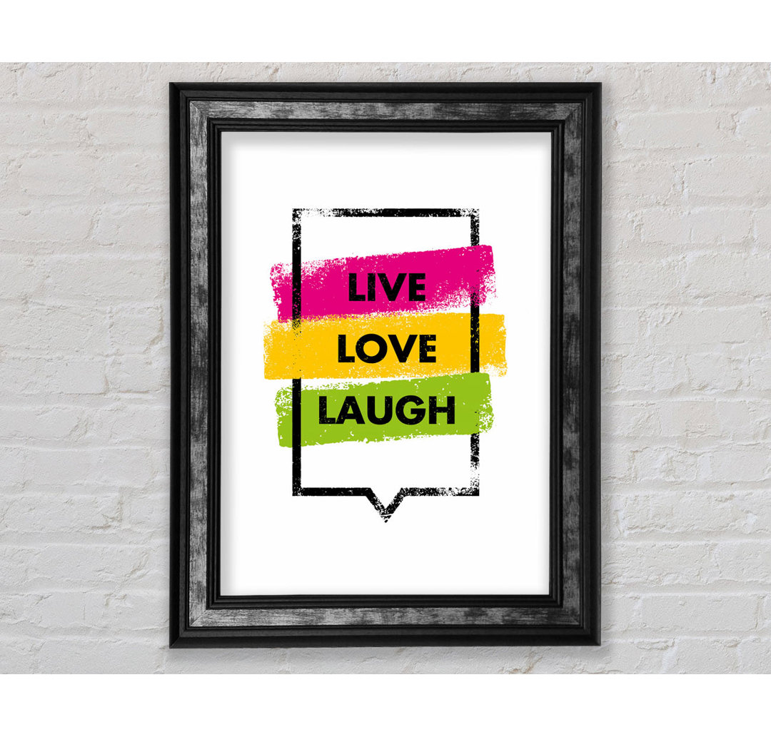 Live Love Laugh 3 - Einzelner Bilderrahmen Typografie