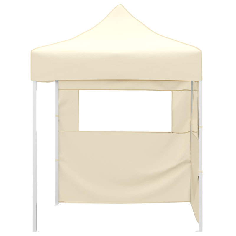Vidaxl Foldable Tent Canopy Patio Pavilion Gazebo Pop Up Tent Marquee Canopy, Cream, White, 315cm H x 200cm W x 200cm D