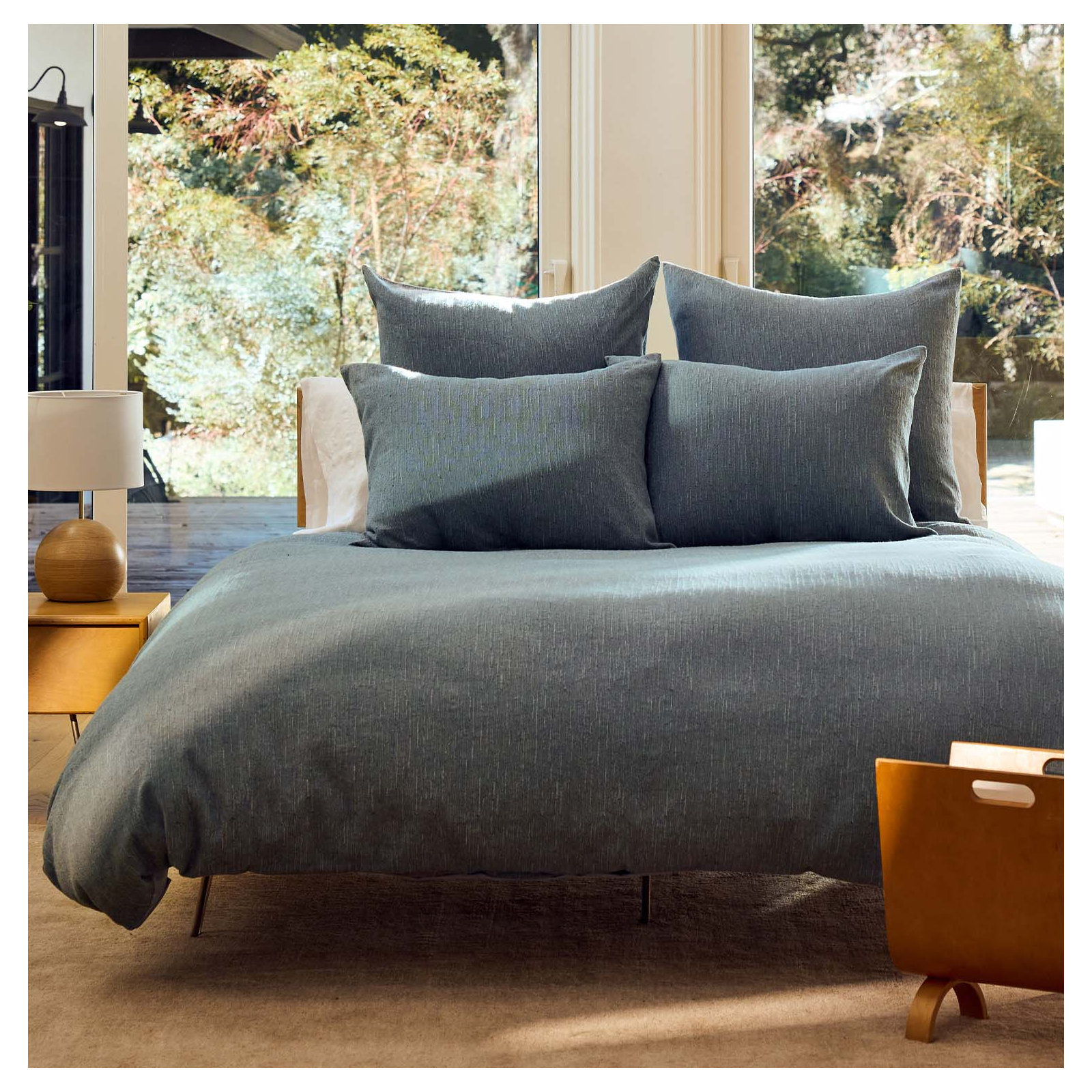 Toro Canyon Cotton Duvet Cover, Full/Queen Duvet Cover, Marine