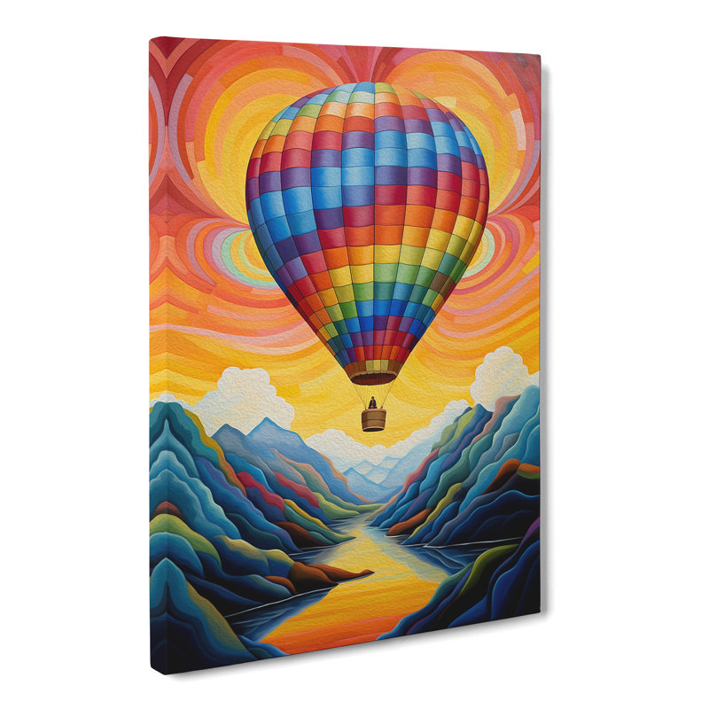 Hot Air Balloon Abstract No.3 - Print, 76cm H x 50cm W x 3cm D