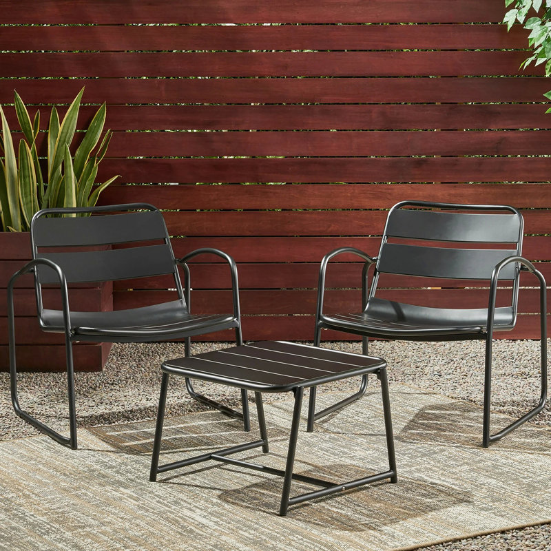 CONRAD  CHAT SET, Matte Black
