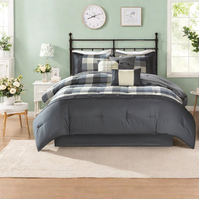 Cozy Polyester Queen Bedding Sets, Rustic Farmhouse Grey Home Comfort