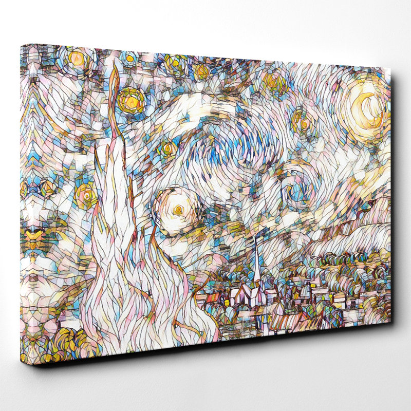 A Starry Starry Night by Vincent Van Gogh - Wrapped Canvas, 50cm H x 76cm W