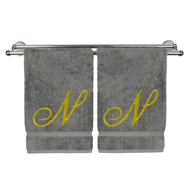 Super Plush Washcloth, Gray/Gold, N