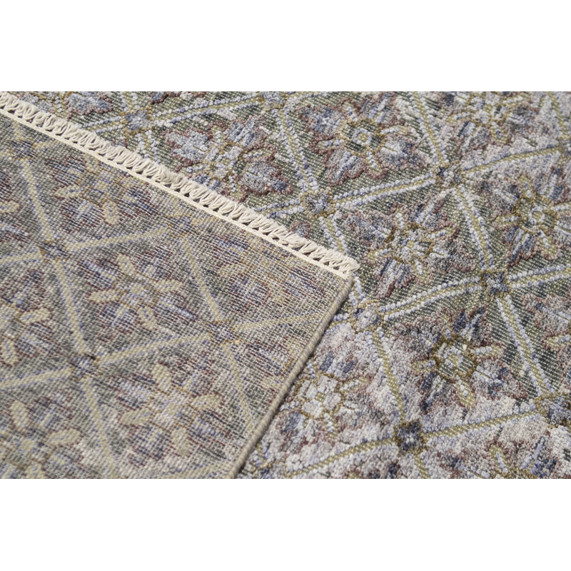 Tapis gris clair et gris clair noué à la main de haute qualité