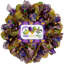 Couronne en maille Peace Love Mardi Gras
