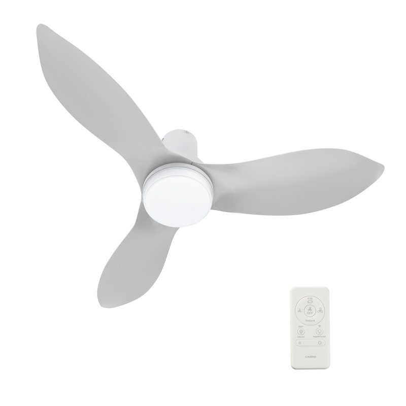45"  Smart DC Ceiling Fan with Light, Remote control, White