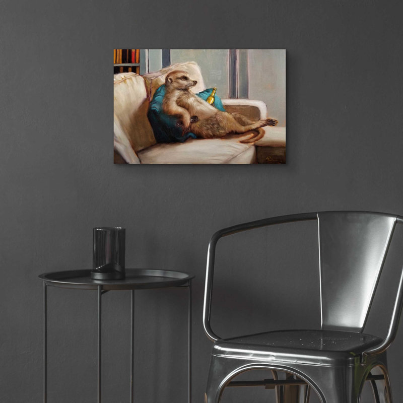 «Couch Potato» par Lucia Heffernan, art mural en verre acrylique, H 16 po x l 24 po x P 0,2 po