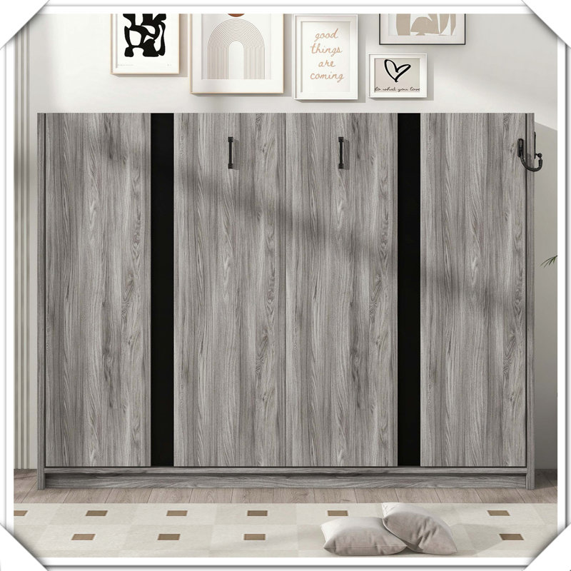 Murphy Bed Foldable Cabinet Design Space-Saving Practical Multifunctional,Full / Double, Full