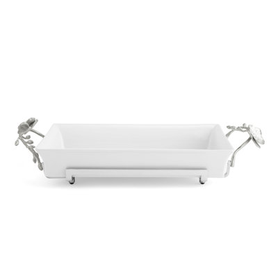 White Orchid Rectangle Casserole