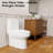 Sotomo Elongated One Piece Toilet, 12" Rough-in, Map 1000g 1.1/1.6 Gpf Dual Flush Toilet, Map, With Soft-closing&quick Release Seat