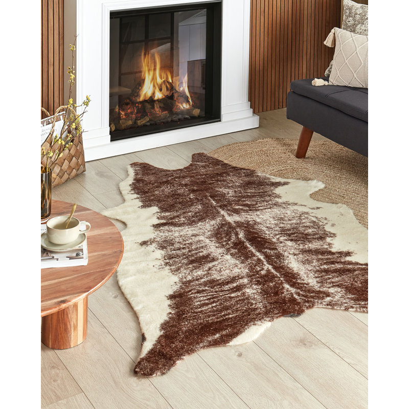 Demetria Animal Print Faux Fur Area Rug, Novelty 130 x 170cm