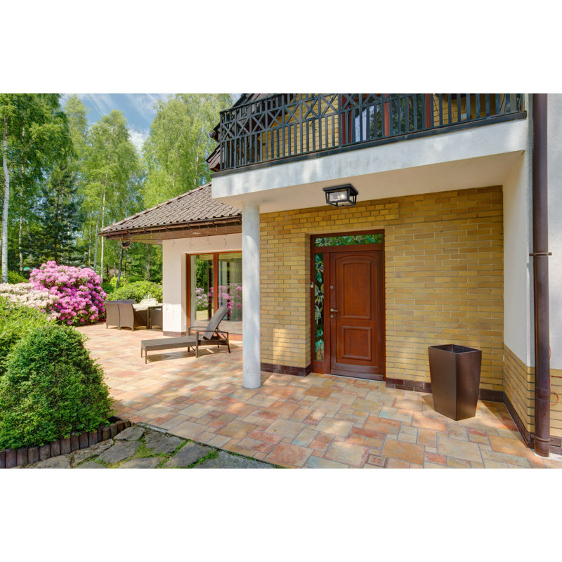 Amreet Matte Black 3 - Bulb Outdoor Flush Mount, Oil Rubbed Bronze