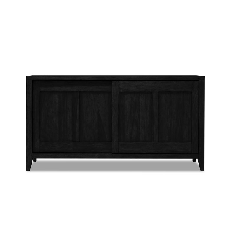 Buffet 2 portes Mya, Noir, H 32 po x l 60 po x P 18 po