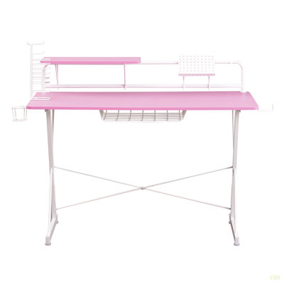 Bureau d'ordinateur de jeu en carbone Modern Techni Sport TS-200 avec tablettes