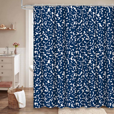 Rideau de douche sans couture à 12 crochets