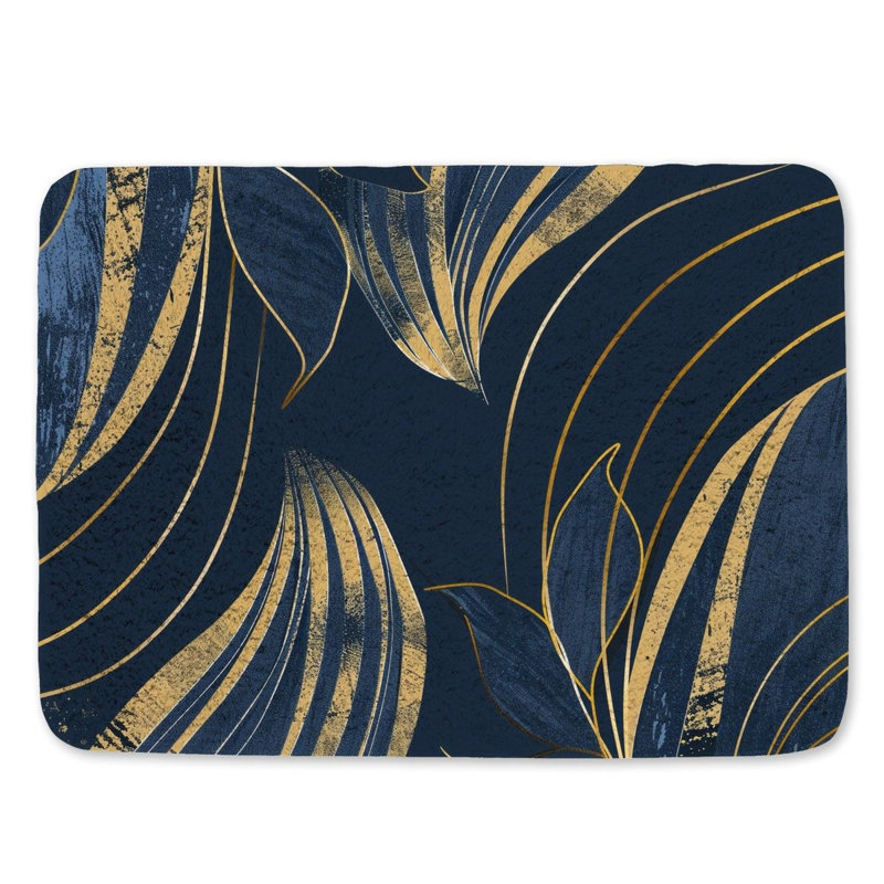 Idalynn Microfiber / Microsuede Non-Slip Bath Mat, 17"W x 24"L