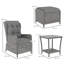 Outsunny 5 Pieces Garden Rattan Bistro Set Adjustable Back Light Grey