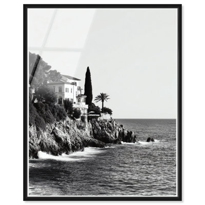 «Village Above III», reproduction d'art encadrée par Notoriart, cadre noir, 16 x 20