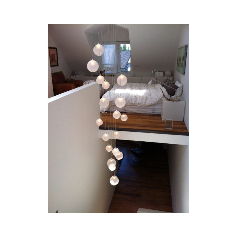37 - Light Pendant, Clear/Gold